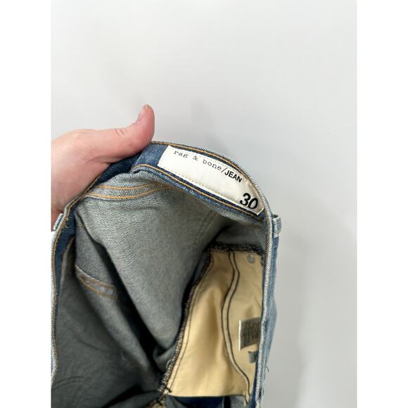 rag & bone The Skinny Racer Relay jeans stripe slim zipper ankle low rise 30 - Picture 8 of 10